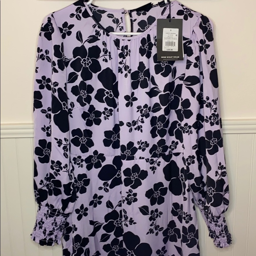 SOLD Who What Wear Long Puff Sleeve Dress NWT - Picture 3 of 6